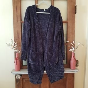 Flamingo Urban Long Grey Chenile Sweater